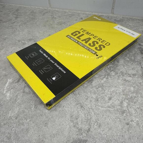 JETech Tempered Glass Screen & Camera Lens Protector iPhone 15 Pro Max - Picture 4 of 5